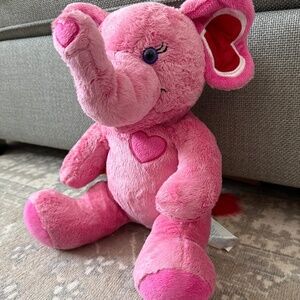 Elephant in Pink with Read Hearts Tons of Love Limited Edition Build A Bear